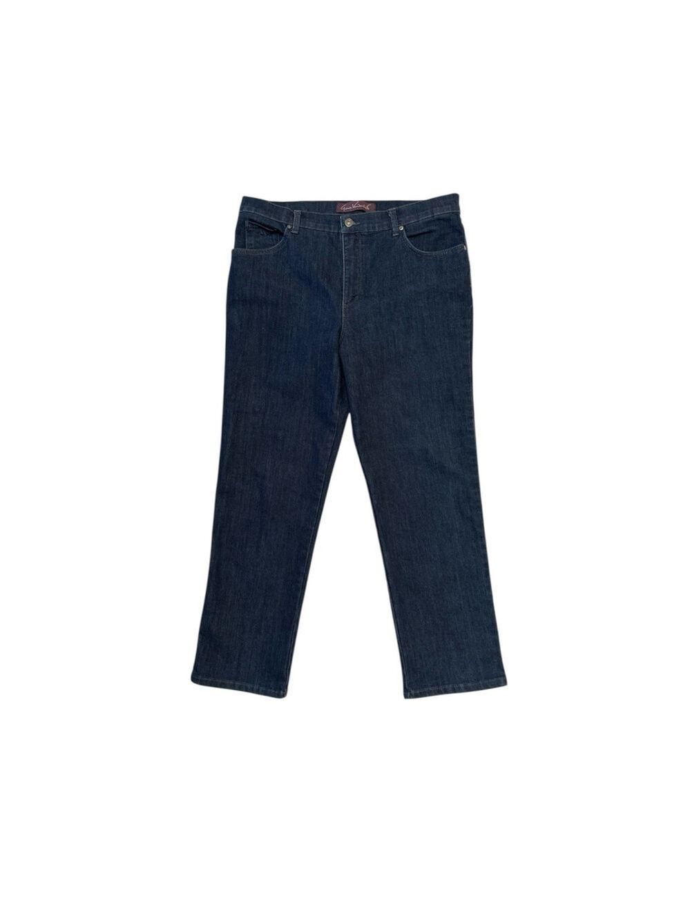 Gloria Vanderbilt Amanda Jeans Womens 16P PETITE BLUE Denim Straight Leg Jeans